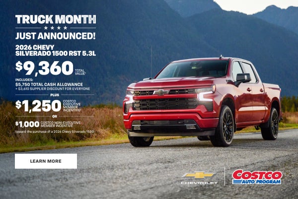 Chevrolet Silverado 1500 RST 5.3 L de 2026. VALOR TOTAL: 9.360 $. Incluye: 5.750 $ de descuento total en efectivo + $...